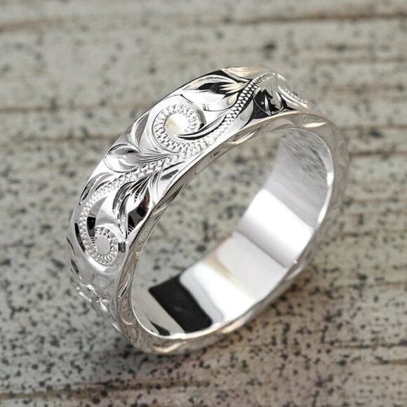 💝 Wholesale Fever CZ Beautiful Retro Carved Vintage Rings for Women, PD617 - Picture 3 of 9